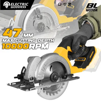 Electric Goddess 5in Brushless Motor ﻿Cordless Electric Circular Saw 1000W Handheld Woodwork Saw For Dewalt 20V Battery Pin