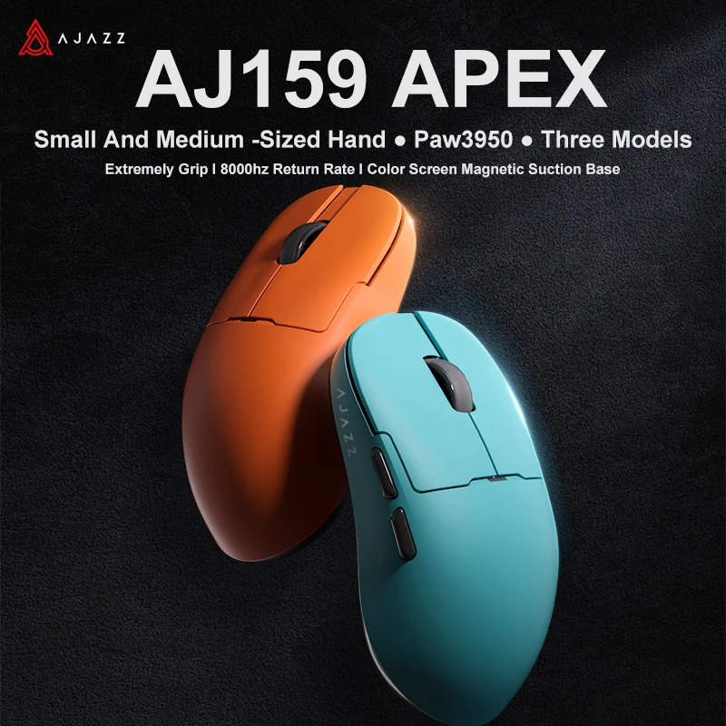 AJAZZ AJ159 APEX/AJ159PRO Kabellose Maus mit RGB Magnetischer Ladestation Leichte Kabelgebundene Bluetooth-Gaming-Maus für PC Laptop Image