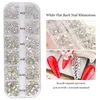 SS3-12 Kristall AB Weiß Glas Strass Nail art Dekorationen Flatback Runde Steine Edelstein Perlen Handwerk Kleidung Schuhe Schmuck DIY