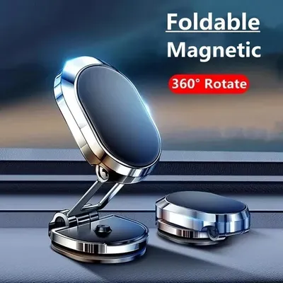 720° Rotation Foldable Magnetic Car Phone Holder Adjustable Universal Dashboard Stand Air Vent Mount GPS For iPhone Samsung