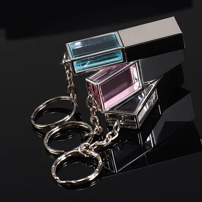 Blue Crystal USB-Flash-Laufwerk, 64 GB, schöner Memory Stick, 32 GB, kostenloser Schlüsselanhänger, Stiftlaufwerk, 16 GB, rosa, ausgefallene U-Disk, 8 GB, kreatives Geschenk Image