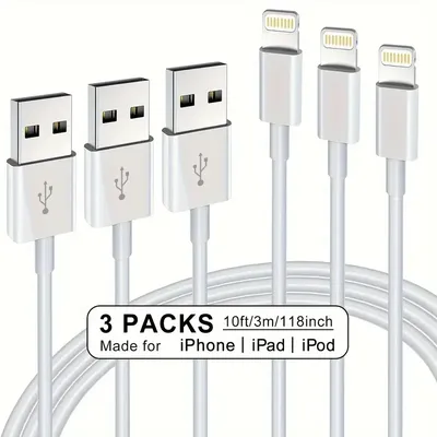 1 2 3 PCS USB Cable for iPhone Charger Cord USB to Ligtning Chargers Cable for iPhone Fast iPhone Charging Cable