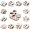 Niedliche Vorschul-Sommersandalen, weiße Baptisten-Prinzessin, lässige weiche Gummisohle, rutschfeste Einzelschuhe, 0–18 Monate, Baby-Wanderschuhe