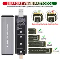 USB3.1 Tipo-A + USB 3.2 Gen 2 Tipo C 10Gb Custodia SSD M.2 Custodia NVME Adattatore da NVME a USB esterno + Cinturino Custodia SSD M.2 NVME
