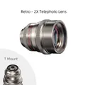 Teleobiettivo Fotorgear 2X con obiettivo per telefono da 17 mm o con attacco a T per iPhone 16 Custodia per telefono Samsung S25 Ultra Xiaomi 15 Ultra Vivo
