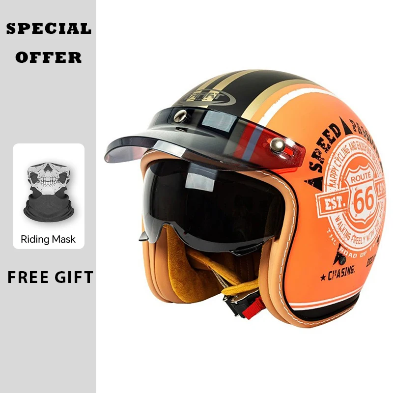 Casque Jet hommes femmes casque De Moto DOT approuvé casque ouvert Capacete De Moto matériau ABS équipements De Moto