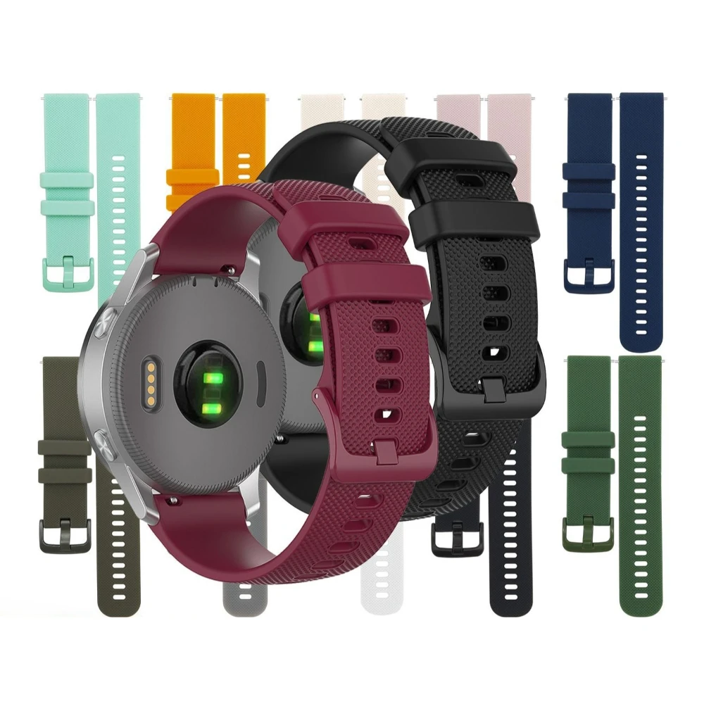 20 mm/22 mm Silikonarmband für Samsung Galaxy Watch 5Pro/5/4/6, kleines kariertes, flaches Silikonarmband, universell für Uhren in den Größen 20/22 mm
