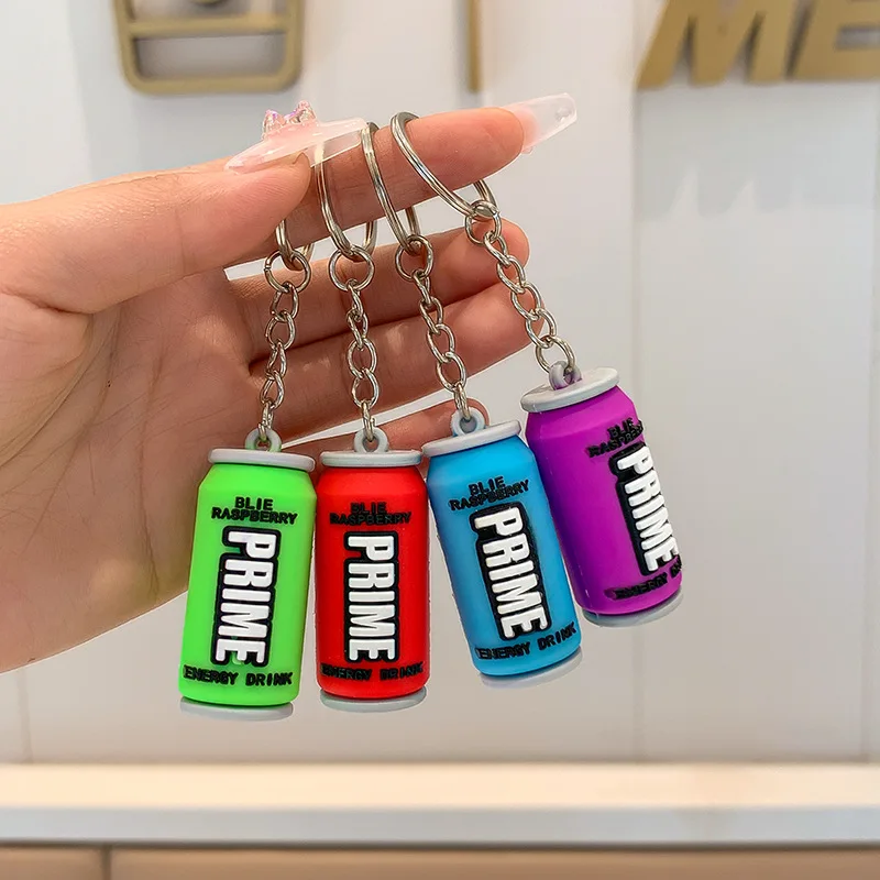 Portachiavi in gomma 3D Portachiavi per bottiglie Creativo prime Drink Bottiglia per bevande colorata Portachiavi per bambola Portachiavi con ciondolo per borsa Accessori