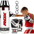 RDX Kids Punch Bag 2ft Heavy Filled Punching Set, Non Tear Maya Hide Leather, Junior Boxing Gloves, Training Bag, Kickboxing Boxing MMA Muay Thai Karate Workout Fitness Home Gym