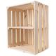 Creative Deco Large Wooden Storage Box with Shelf | 50 x 40 x 30 cm | Natural Beige Colour | Vintage Keepsake Chest Wooden Storage Box Gift Box | Plain & Unpainted