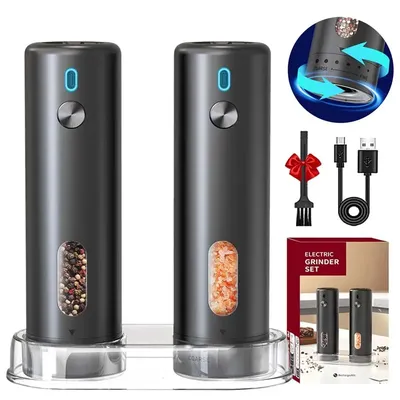 Rechargeable Electric Salt and Pepper Grinder Adjustable Coarseness Mill Large Capacity Automatic Pepper Grinder Kitchen Tools