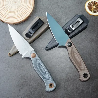 Outdoor multifunctional stainless steel tactical survival straight knife 203, outdoor men's gift, knife enthusiast collector