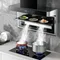 Kitchen 90cm Large Suction Top Side Double Suction Range Hood 7-shaped Kitchen Extractor Hood Home Touchable Cooker Hood