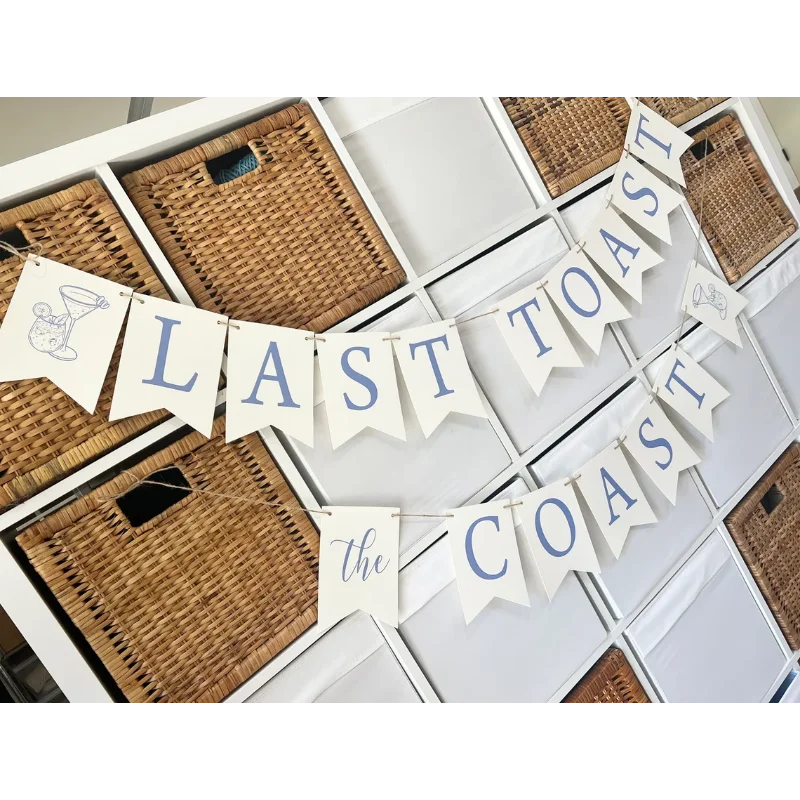 1pcs Last Toast on The Coast Banner for Bachelorette Party Supplies Cocktail Pennants Bride To Be Gift Wedding Decoration 2025