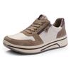 Sneaker ARA "SAPPORO", Damen, Gr. 6 (39), beige (creme, beige), Glattleder, Veloursleder, sportlich, Schuhe, Freizeitschuh, Halbschuh, Schnürschuh in Komfortweite H = sehr weit