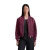 Outdoorjacke MARC O'POLO "aus recyceltem Shiny-Polyester-Twill", Damen, Gr. 42, rot (aubergine rot), Obermaterial: 100% Polyester, casual, regular fit, Langarm Strickbündchen, Jacken