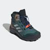 Wanderschuh ADIDAS TERREX "TERREX MID GORE-TEX", Gr. 38, preloved teal, silber metallic, semi lucid blau, Textil, Synthetik, sportlich, Schuhe, wasserdicht