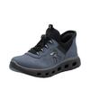 Slip-On Sneaker RIEKER SPORT "Ready2GO", Damen, Gr. 42, blau (blau, schwarz), Lederimitat, Textil, sportlich, Schuhe, Schlupfschuh, Halbschuh, Freizeitsneaker mit Schnellverschluss