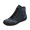 Schnürboots REMONTE, Damen, Gr. 40, blau (nachtblau, blau), Leder, Lederimitat, casual, Schuhe, Winterboots, Stiefelette, Boots mit wasserabweisender TEX-Membran