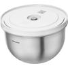 Aufbewahrungsschüssel ZWILLING "Fresh & Save BOWLS", silber (silberfarben), H:13,00cm Ø:18,00cm, Edelstahl, Lebensmittelaufbewahrungsbehälter, Vakuumschüssel M / 18 cm, Edelstahl