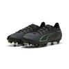 Fußballschuh PUMA "ULTRA 6 PRO FG/AG Fußballschuhe Erwachsene", Gr. 48, schwarz fizzy light grün terrain gelb, Obermaterial: Textil, Synthetik; Futter: Textil, Synthetik; Innensohle: Textil; Laufsohle: Synthetik, Schuhe