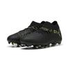 Fußballschuh PUMA "FUTURE 8 MATCH FG/AG Fußballschuhe Erwachsene", Gr. 44.5, schwarz fizzy light grün terrain gelb, Obermaterial: Textil, Synthetik; Futter: Textil, Synthetik; Innensohle: Textil; Laufsohle: Synthetik, Schuhe