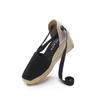 Espadrille VISCATA "Escala", Damen, Gr. 39, schwarz, Textil, casual, Schuhe, mit Keilabsatz und eleganter Knöchelschnürung