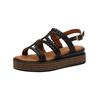 Plateausandaletten MARCO TOZZI "Marco Tozzi Sandalen Lederimitat", Damen, Gr. 41, schwarz, Lederimitat, casual, Schuhe