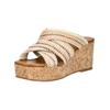 Pantolette BLOWFISH "Blowfish Pantoletten Lederimitat", Damen, Gr. 37, braun (beige, braun), Lederimitat, casual, Schuhe