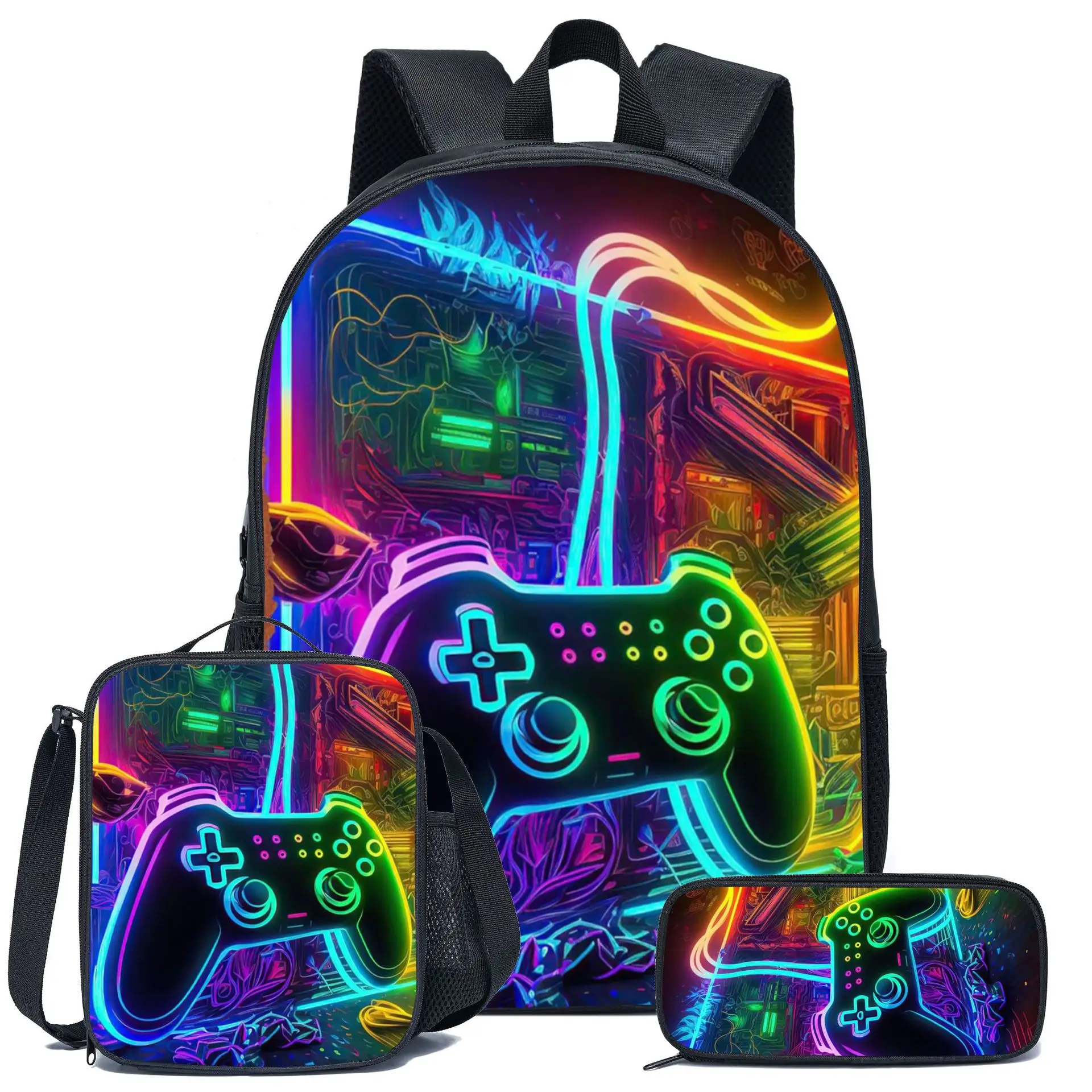 Sacs d'école pour enfants garçons jeu Pad modèle sacs à dos enfants cartables école primaire Grade 1-3 étudiants 3 pièces ensemble sacs à dos