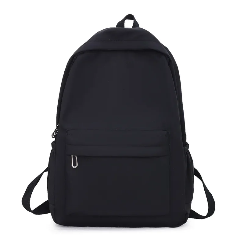 Femmes cartable étanche grande capacité école sac à dos Simple fermeture éclair couleur unie fille décontracté sac d'école étudiant sac à dos