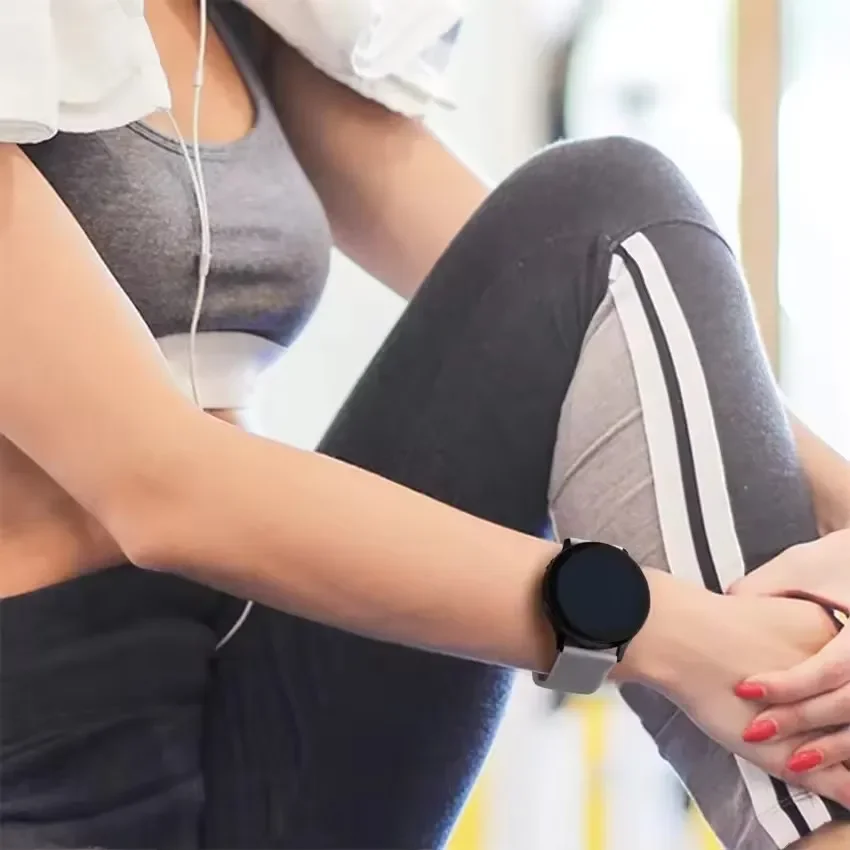 20 mm/22 mm Silikonband für Amazfit GTS/4/2/2e/GTS2 Mini/GTR 3/Pro/47 mm/GTR2/2e/Stratos 2 Sportuhrenarmband Amazfit Bip-Armband Image