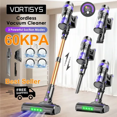 V2 Akku-Staubsauger, 500 W/60 kPa, 60 Minuten, 8 x 2200 mAh Akkus, HEPA*3, geeignet für Tierhaare und Hartböden Image