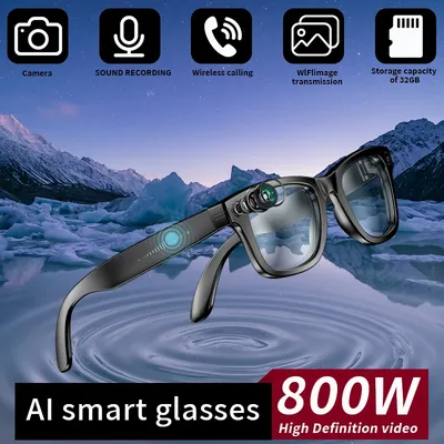 LIGE Smart Glasses 8 Millionen Pixel Kamera Slide Touch Wi-Fi Link Dual Microphone Noise Reduction AI Translation Smart Sonnenbrille Image