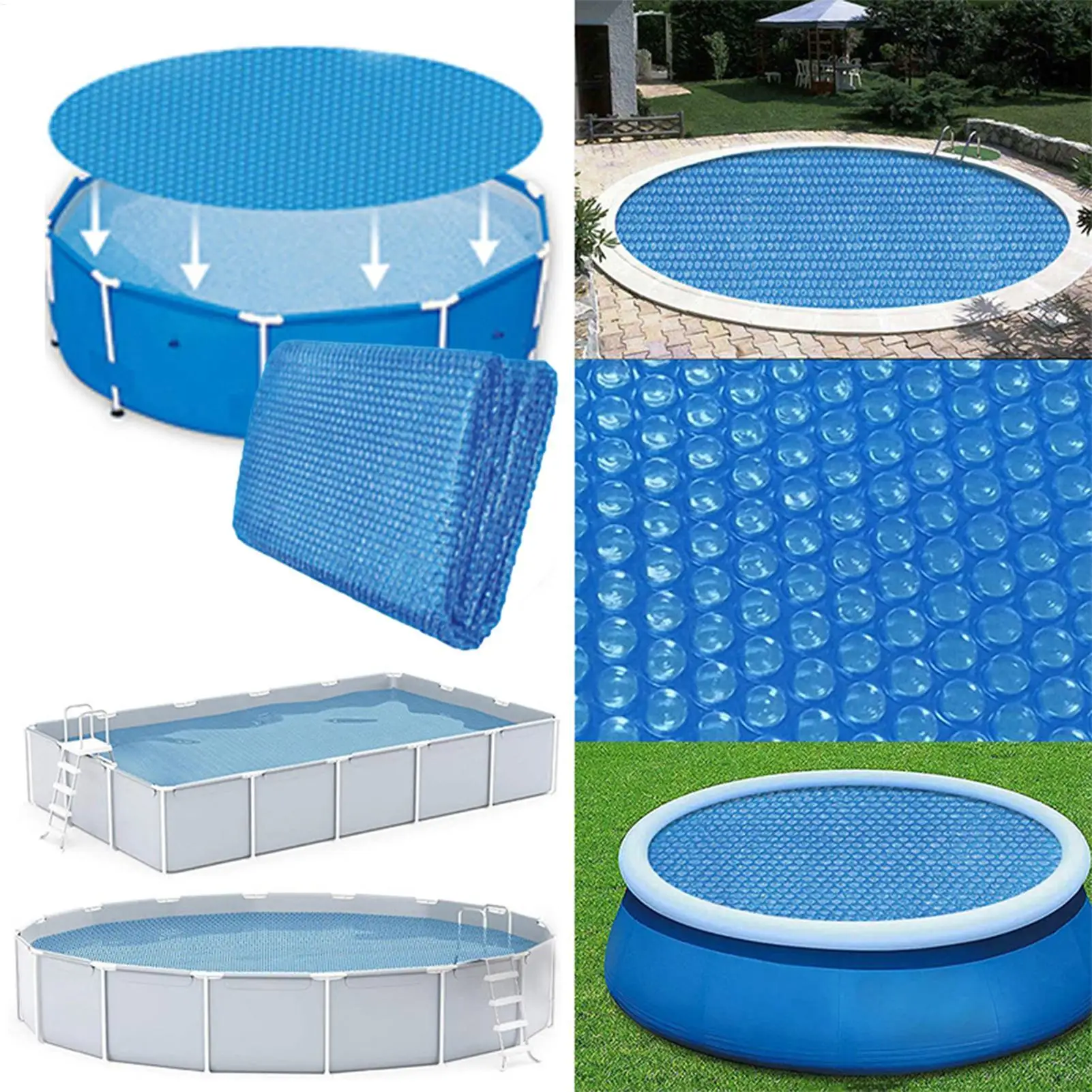 Solarabdeckung, Pool-Solardecke, Abdeckung, Blase, Solarabdeckung, verschleißfest, frei schneidende Solarabdeckung für Sonnenschutz, Verschmutzung Image