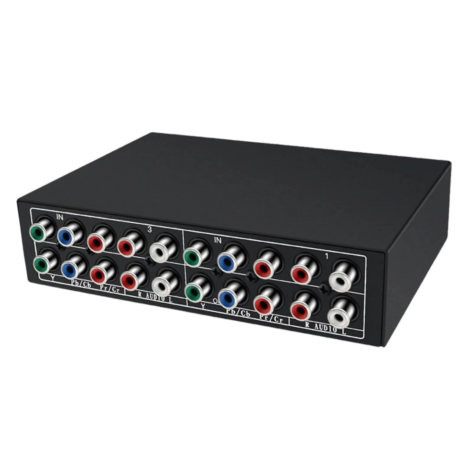 3x1 RGB-Komponenten schalter Wahlschalter Video-Audio-Schalter 5 RCA 3-Wege-YBBPR-RGB-Komponente AV-Switch-Box für Wii PS2/3 Xbox DVD-Player