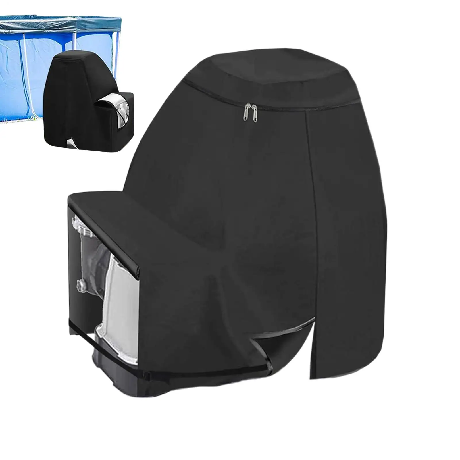 600D Oxford-Stoff-Poolpumpenabdeckung, wasserdichte Sandfilter-Schutzhülle für den Außenbereich, Hinterhof, Veranda, Garten, 70 x 65 x 55 cm Image