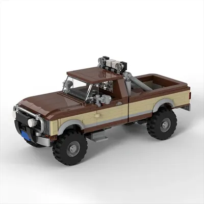 MOC The Fall Guy Pickup Speed Champion Static Edition Oldtimer Modell Racing Kinderspielzeug Geschenk Technologie Bausteine Image