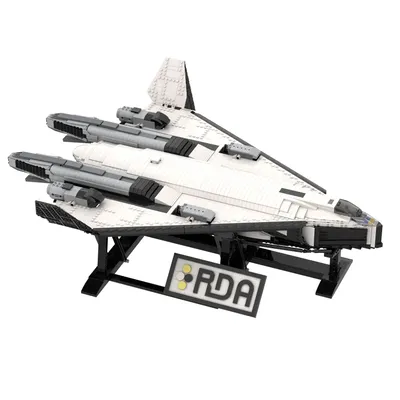 MOC Walküre SSTO TAV 37B Klasse Shuttle Bausteine Modell Große Militärische Transport Flugzeug Ziegel Spielzeug Kinder Geburtstag Geschenke Image