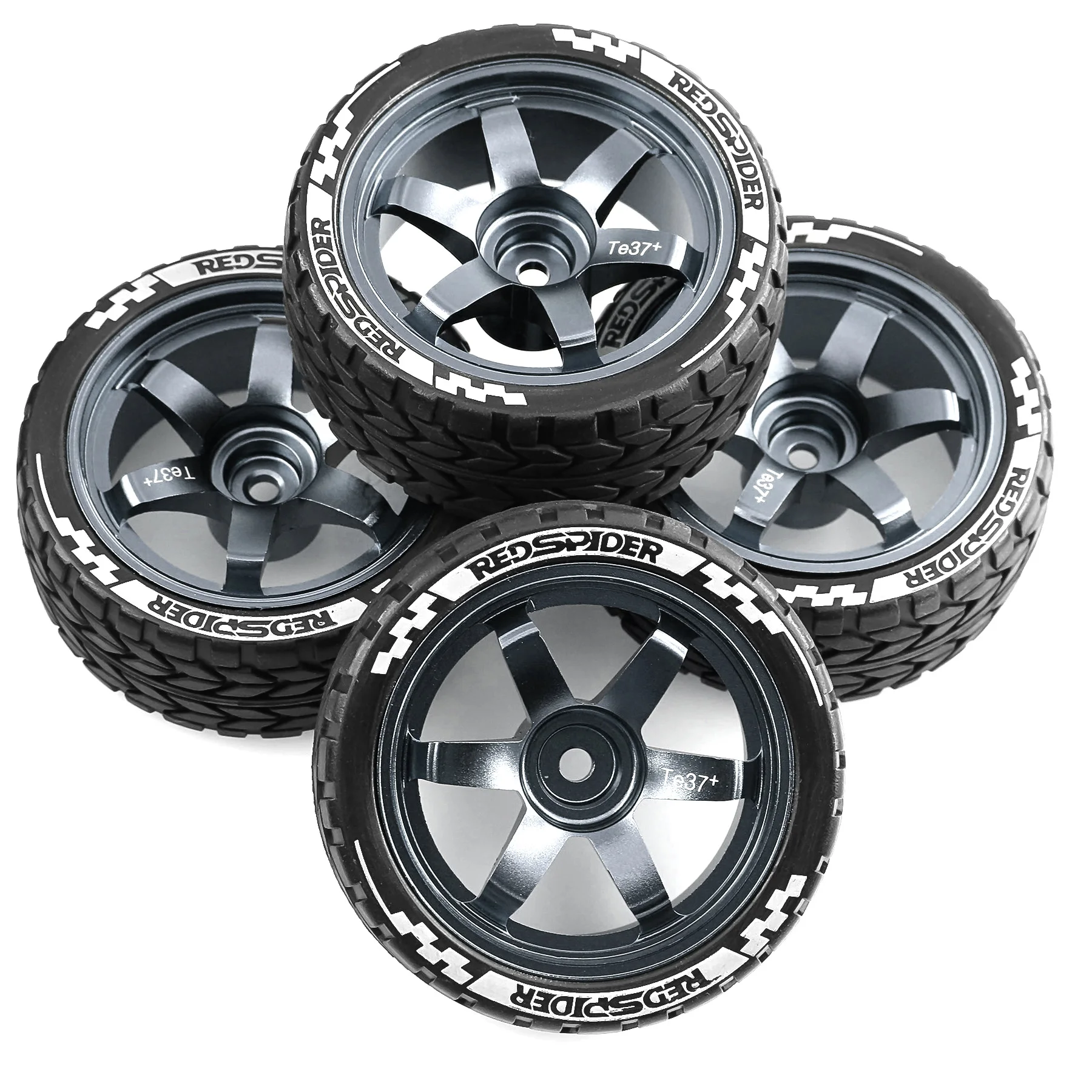 1/10 RC On-Road Drift Car Gummireifen Leichtmetallfelgen Naben Set für HSP 94122 94123 Tamiya TT02 HPI Kyosho Sakura CS D4