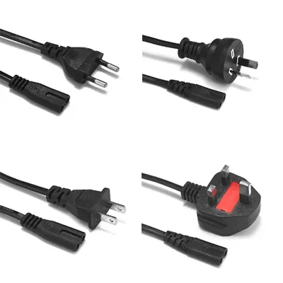 EU Plug IEC C7 Power Cable 1.2m Figure 8 Power AU/UK/US Extension Cord For Battery Charger PSP 3 4 Radio Dell Laptop Computer