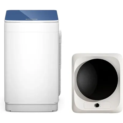 Zynkez 18Lbs Washer and 10Lbs Dryer Combo, Full Automatic Portable Laundry Set with 7 Wash Programs, 5 Dry Modes