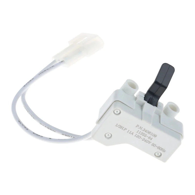 3406109 Kunststoff-Trockner-Türschalter, passend für Sears Maytag Trockner, ersetzt 3405100 3405101 PS11741701 WP3406107VP Image