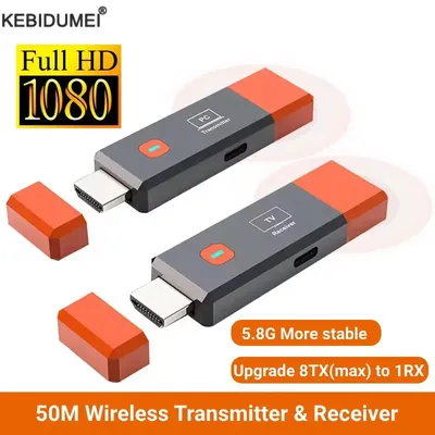 Wireless HDMI Video Transmitter and Receiver Extender kit TV Stick Dongle Adapter For PC Camera Laptop To Projector Monitor TV