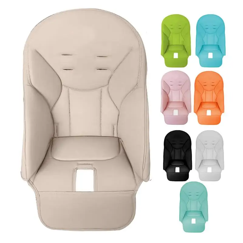 Baby Hight Stuhl Kissen Für Abendessen Stuhl PU Leder Einfarbig Sitz Fall Baby Stuhl Zubehör Image
