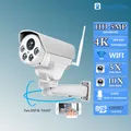 So-ny415 4K 8MP Bullet PTZ Telecamera IP di sicurezza wireless Wifi 5MP 5X 10X Zoom ottico Messa a fuoco automatica Audio IR Visione notturna Impermeabile