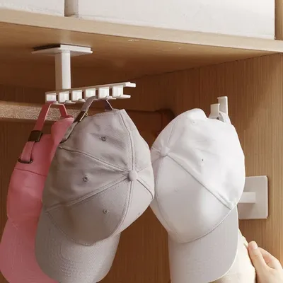 Punch-free Baseball Cap Rack Hook Bag Hanger Hairband Hair Accessories Wall-mounted Storage Rack Hat Storage Artifact Hanger