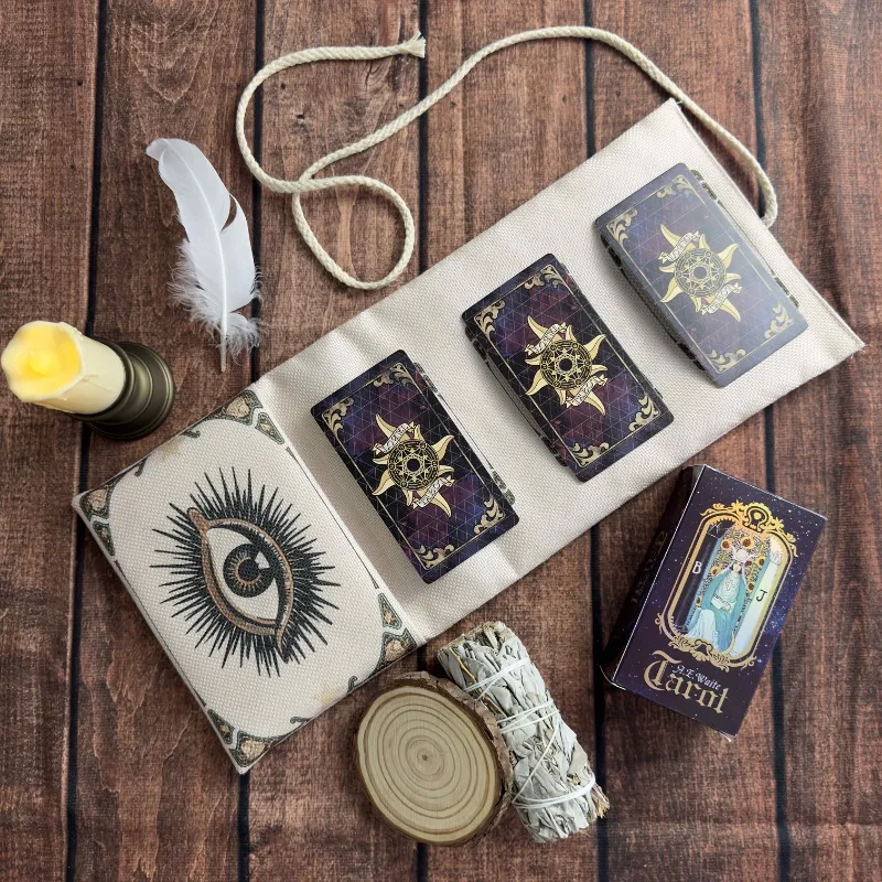 Auge des Horus Tarot Aufbewahrungstasche Vintage Mystische Polyester Tasche für Wahrsagerei Tuch Tarot Altar Tuch Hexerei Home Decor