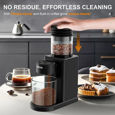 Automatic Conical Burr Coffee Grinder Coffee Bean Grinder with 25 Precise Settings for French Press Espresso Touchscreen Control