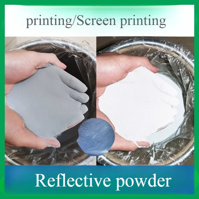 Weiß/Grau 500 g reflektierendes Pulver, ultrahelles 3 m reflektierendes, hochbrechendes Druck-Siebdruck-Spray, reflektierendes Zeichen Image